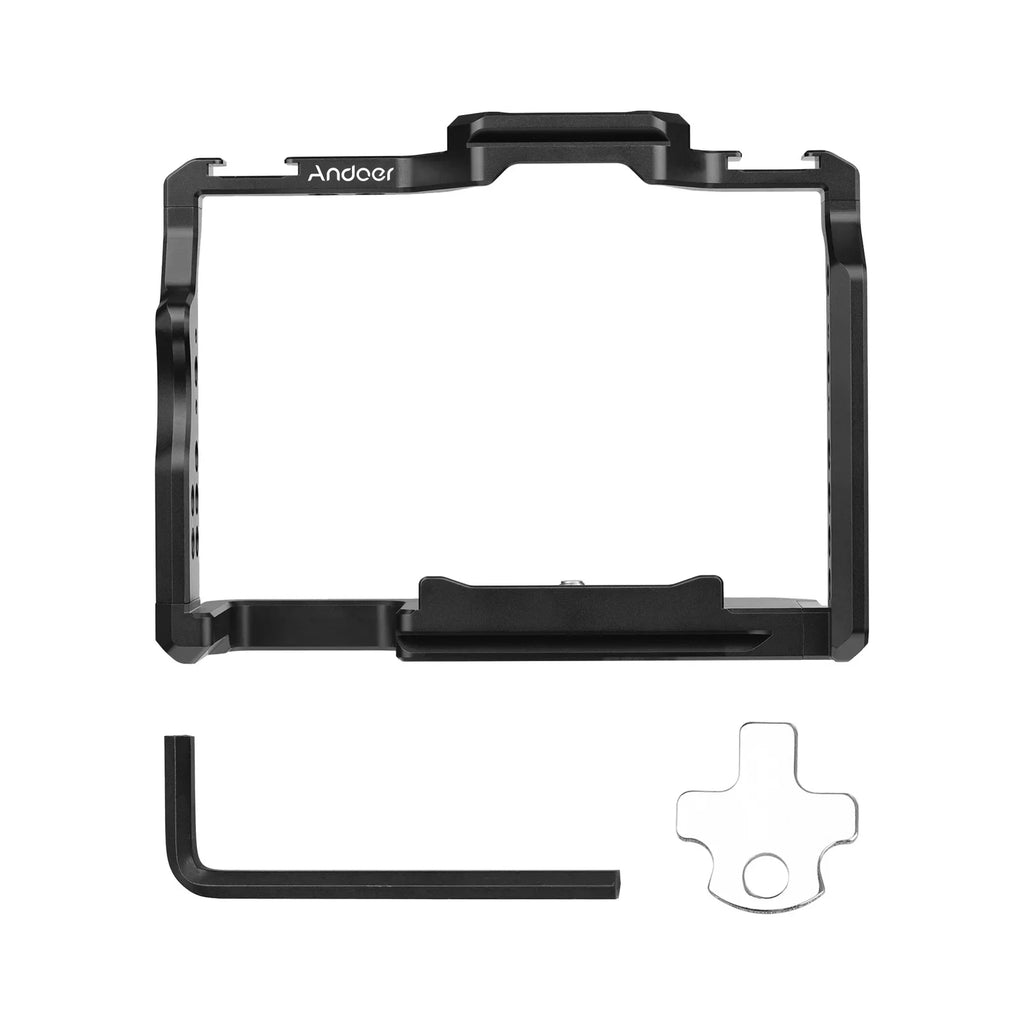 with Mounts A7S Shoe Cold for III/ A7R Video A7R Andoer Alloy II A7IV/ Cage Dual Aluminum Threads Numerous 14 A7II/ II/ A7III/ Replacement Cage Inch Sony
