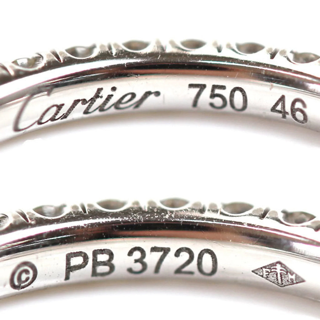 46 CARTIER Gold 1.6g Eternity Women's Etincelle Cartier 6 Ring Full de Pre-Owned (Good) Size White B4077946 K18WG