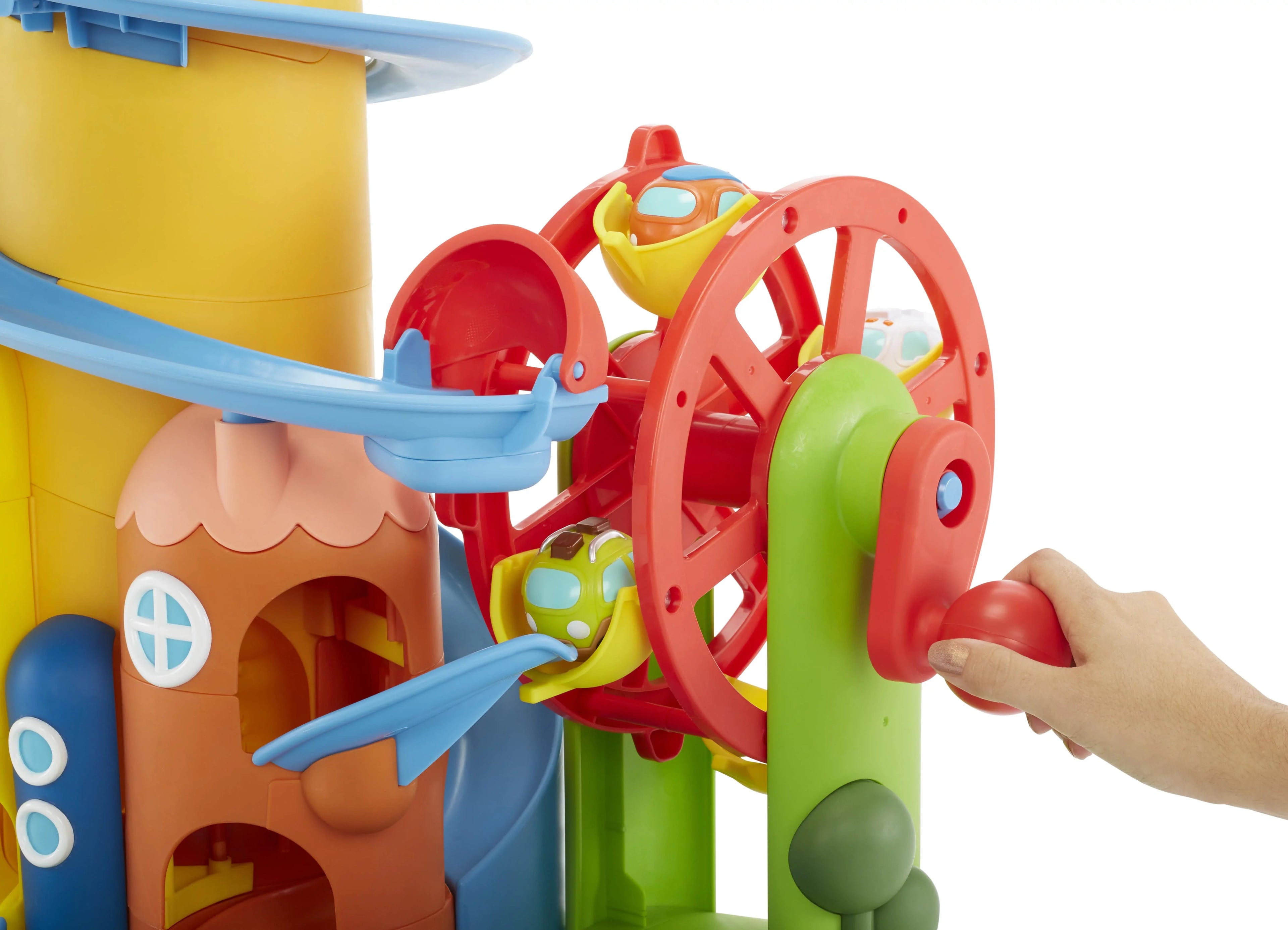 18 Months Learn Roll and Ages Little Playset Up & Play Toy Arounds Tikes Town, Toddlers Turnin' for Cars and