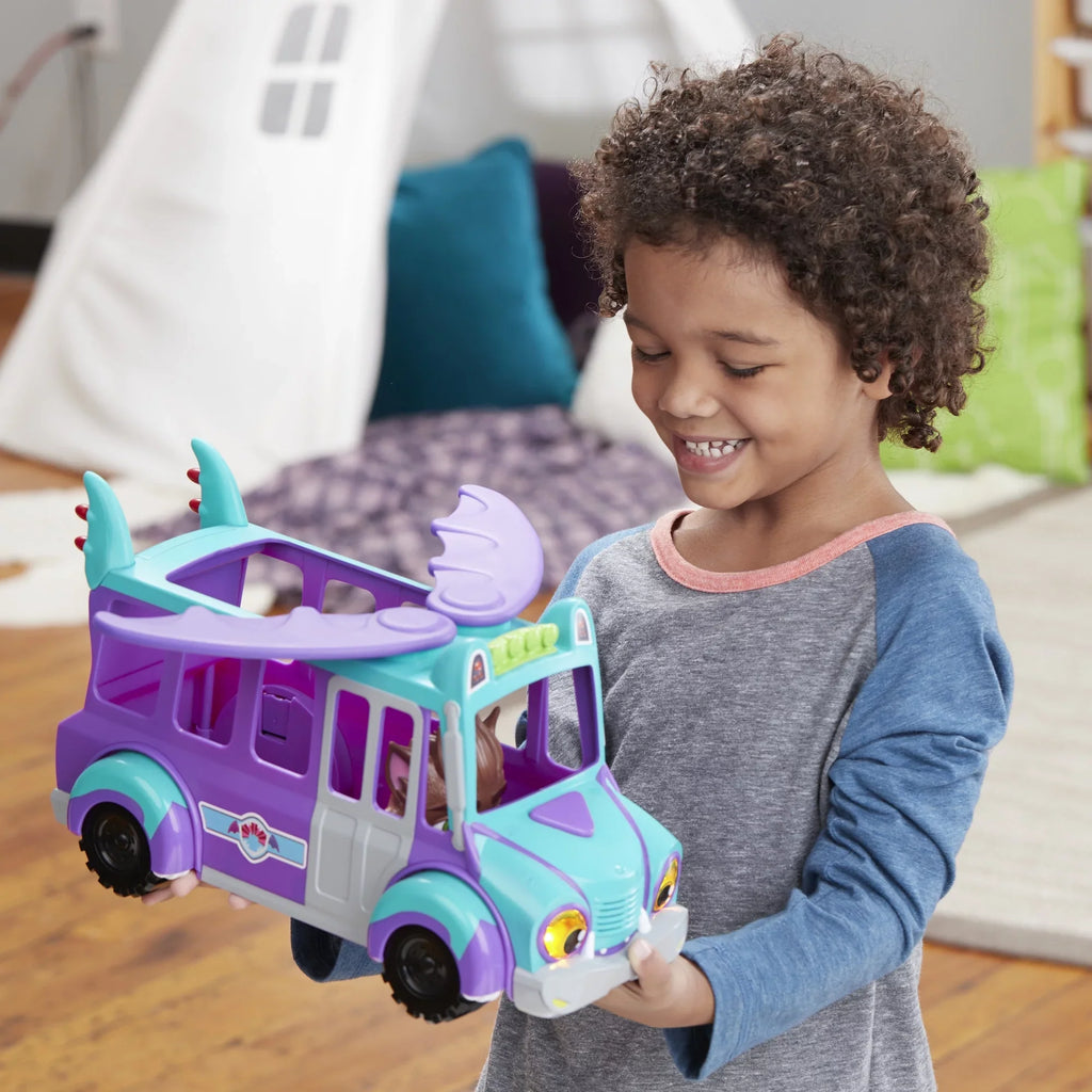 Lights, and Music 3 Super and Bus Toy Monster GrrBus Up Sounds, Ages Monsters Netflix with