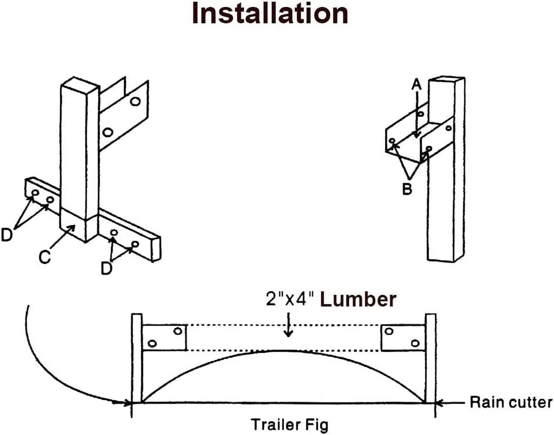 Kit Ladder Kojem Rack Adjustable Vans Roof Trailers Cargo Bracket for Enclosed