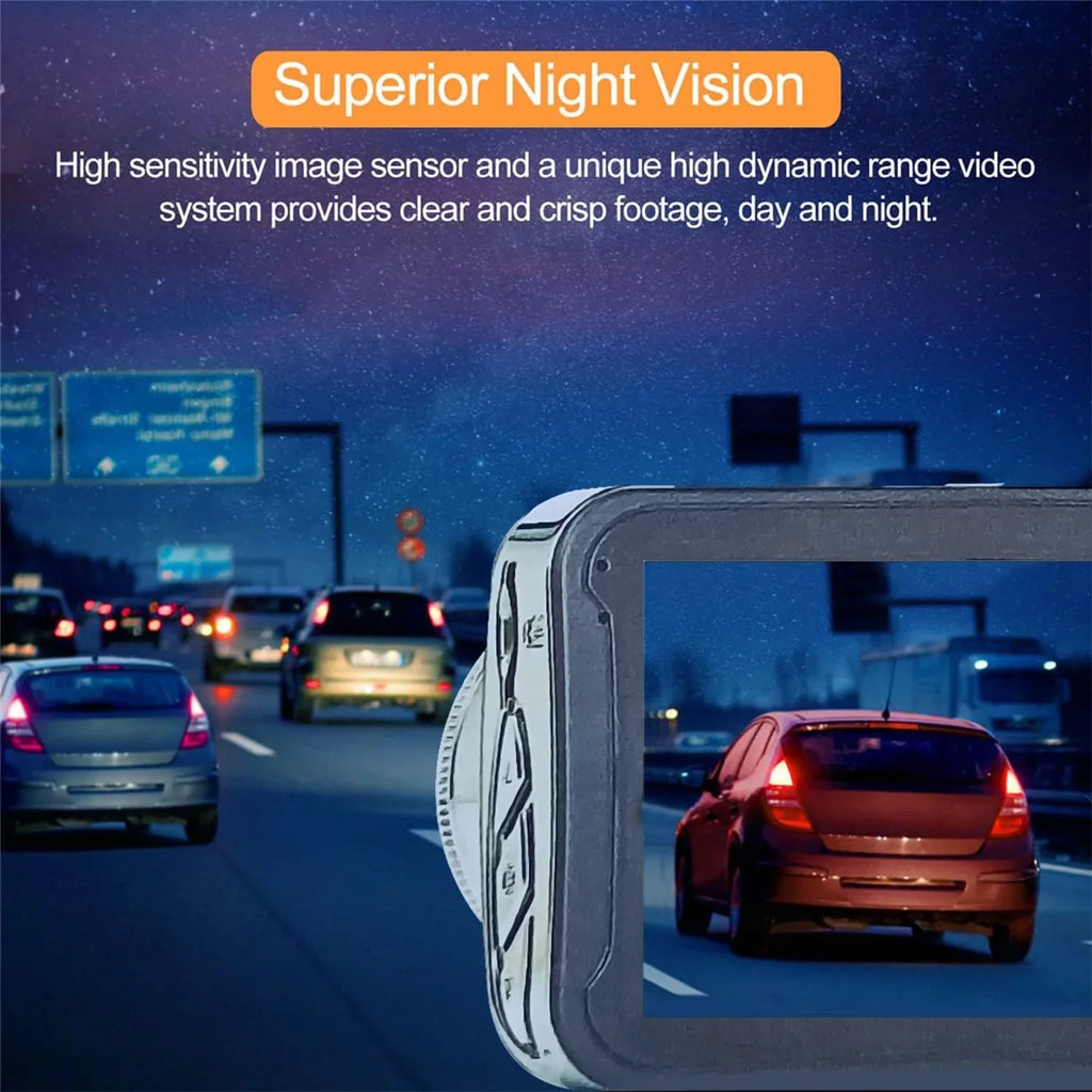 Car Dashcam G-sensor Car Rear Front Car 170° Mini Perfect Drivers Tachograph 1080P - HD Driver's with Cameras birvsw and License Full Band Wide Angle - Loop Monitor Recording for Reliable for Car and
