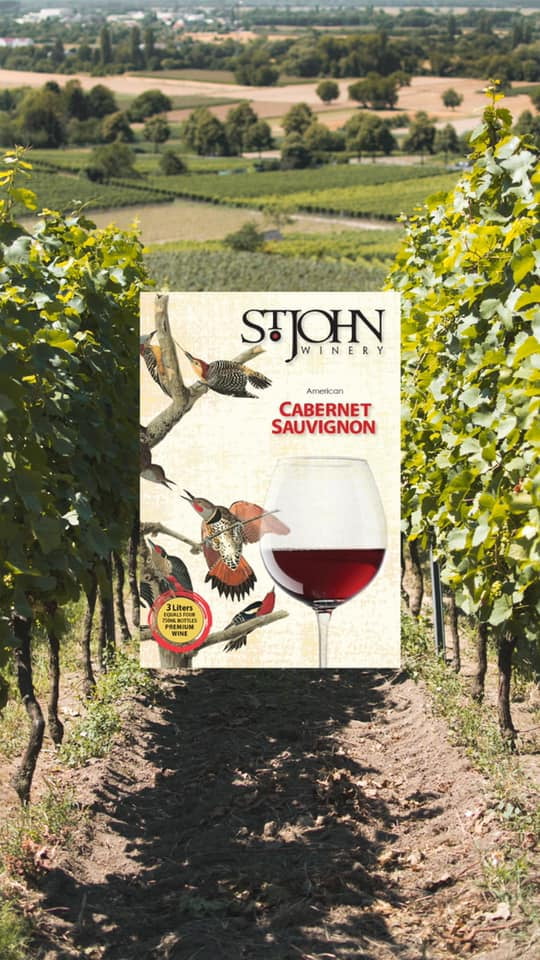 Cabernet St. Arkansas, Servings-150ml 3L John Sauvignon Red Wine, ABV, Winery Each Box -20 13.5%