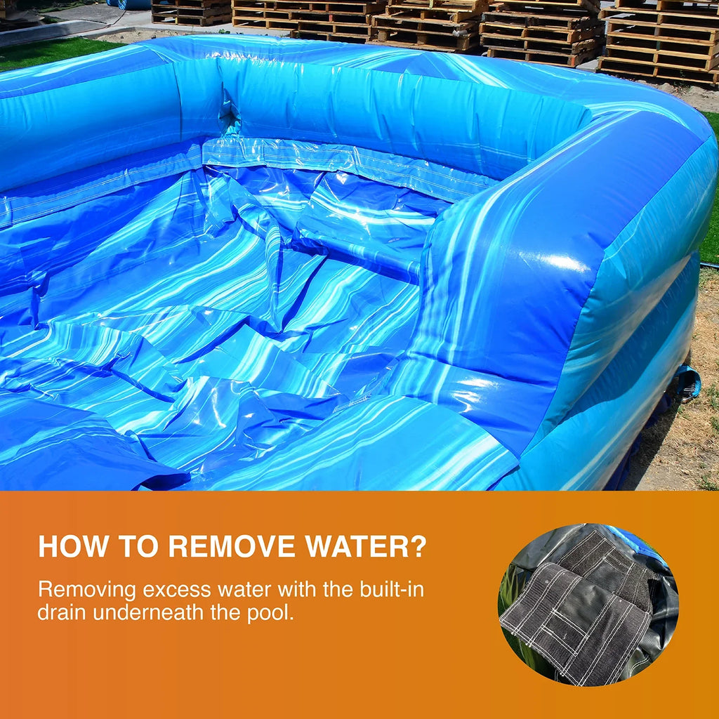 Slide Blower Inflatable Pool Slide JumpOrange for Commercial with Dolphins and with Water Kids Adults Grade Outdoor