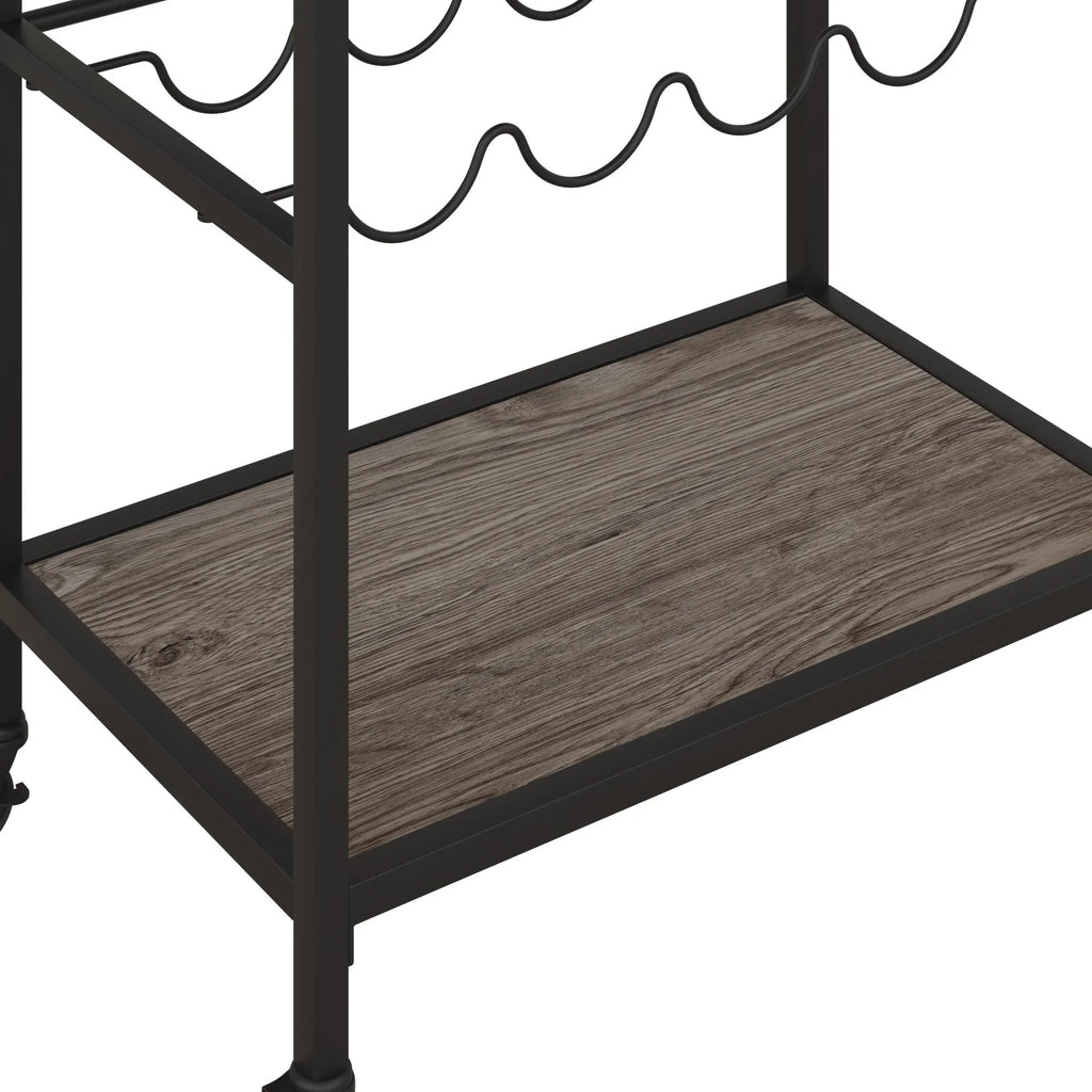 Black Multifunctional Storage, Kitchen Rack Metal, Steel Cart, Stainless and Nora Novogratz and Brown Wine Pantry