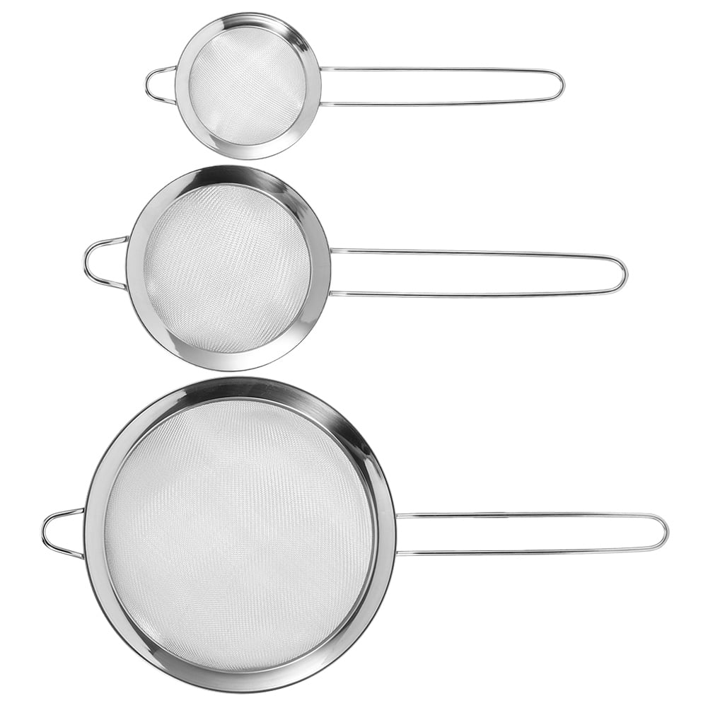 Mesh Filter Supplies Residue Steel Dekaim Kitchen Mesh Flour Filter 3Pcs Food Strainer Stainless Filter Sieve