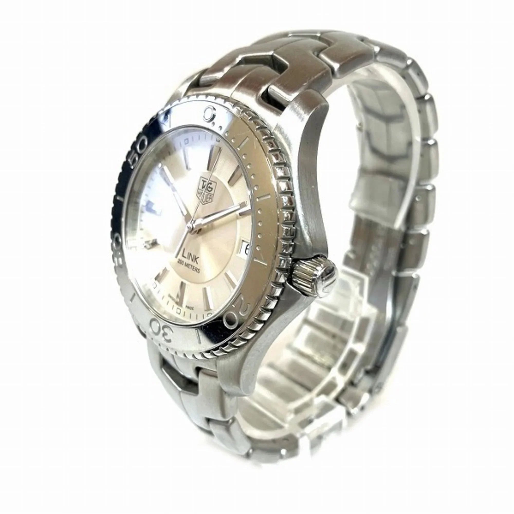 WJ1111 Dial Link Men's Heuer Silver (Good) Pre-Owned Date Tag Watch Quartz