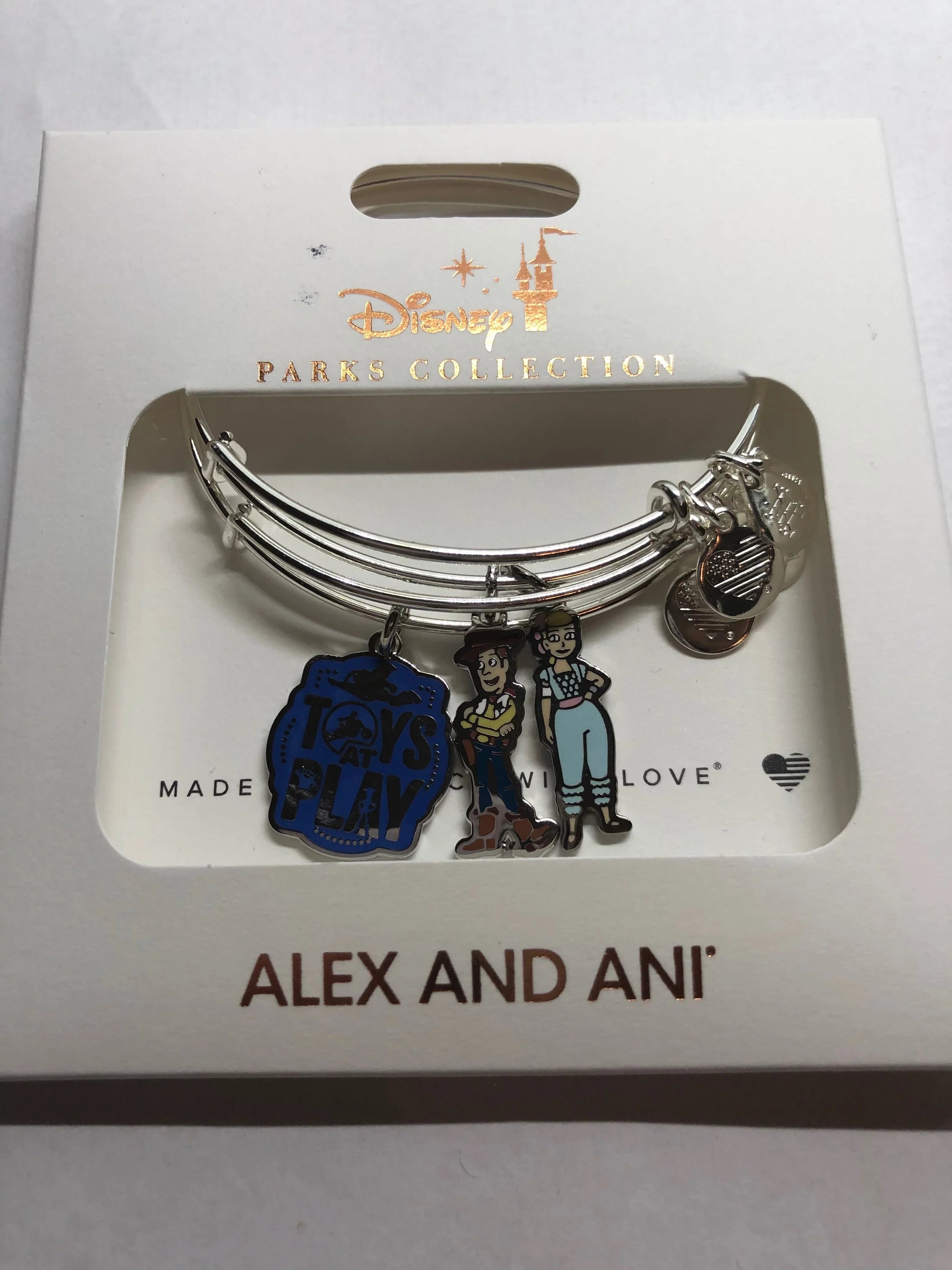 Woody Bangle Silver New Disney Alex Charm Toy Parks Bracelet &amp; Ani Story BoPeep