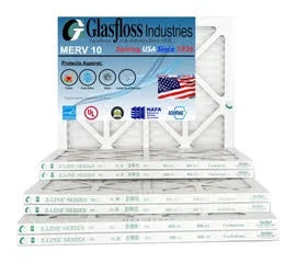 MERV USA 10 -Qty:6 Air - Filter 20x36x1 Size: inch) (Actual 36.5x7/8 in 19.5 Made Glasfloss Furnace x - -
