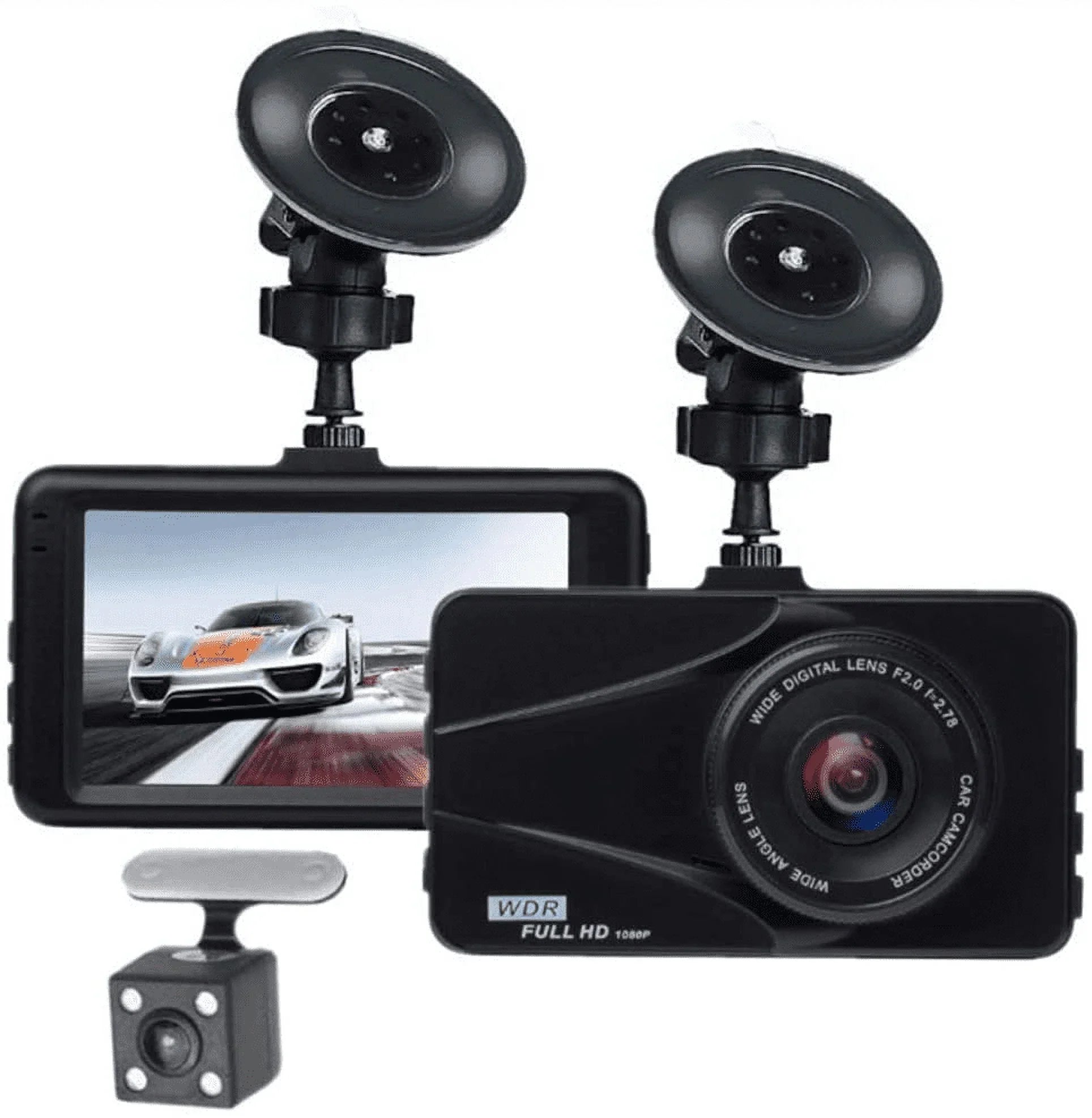Angle, T670 Motion Dash Recording Kia DVR For Excellent Detection Plus LCD G-Sensor, Dual HD Full Video Recorder Wide Images WDR, Loop Cam 170° Screen Travel 3"
