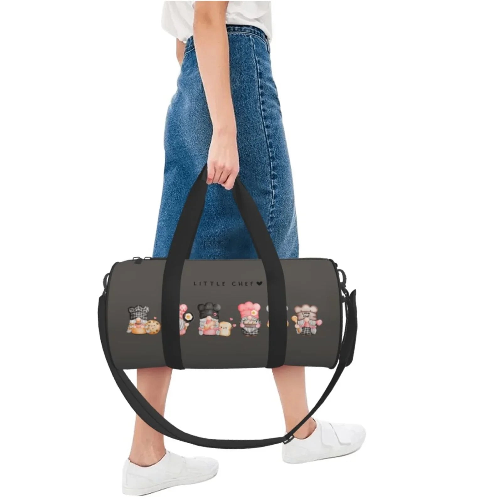 Capacity Bag Cylinder Large Travel Luggage Bag Sports Baker with Coaee and Gnome Bag Gym Waterproof Compartment Pocket