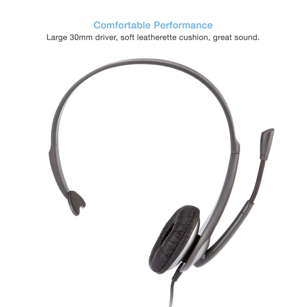 Y-Adapter & Gray Cyber Microphone w/ (AC-104) Mono Acoustics - Headset