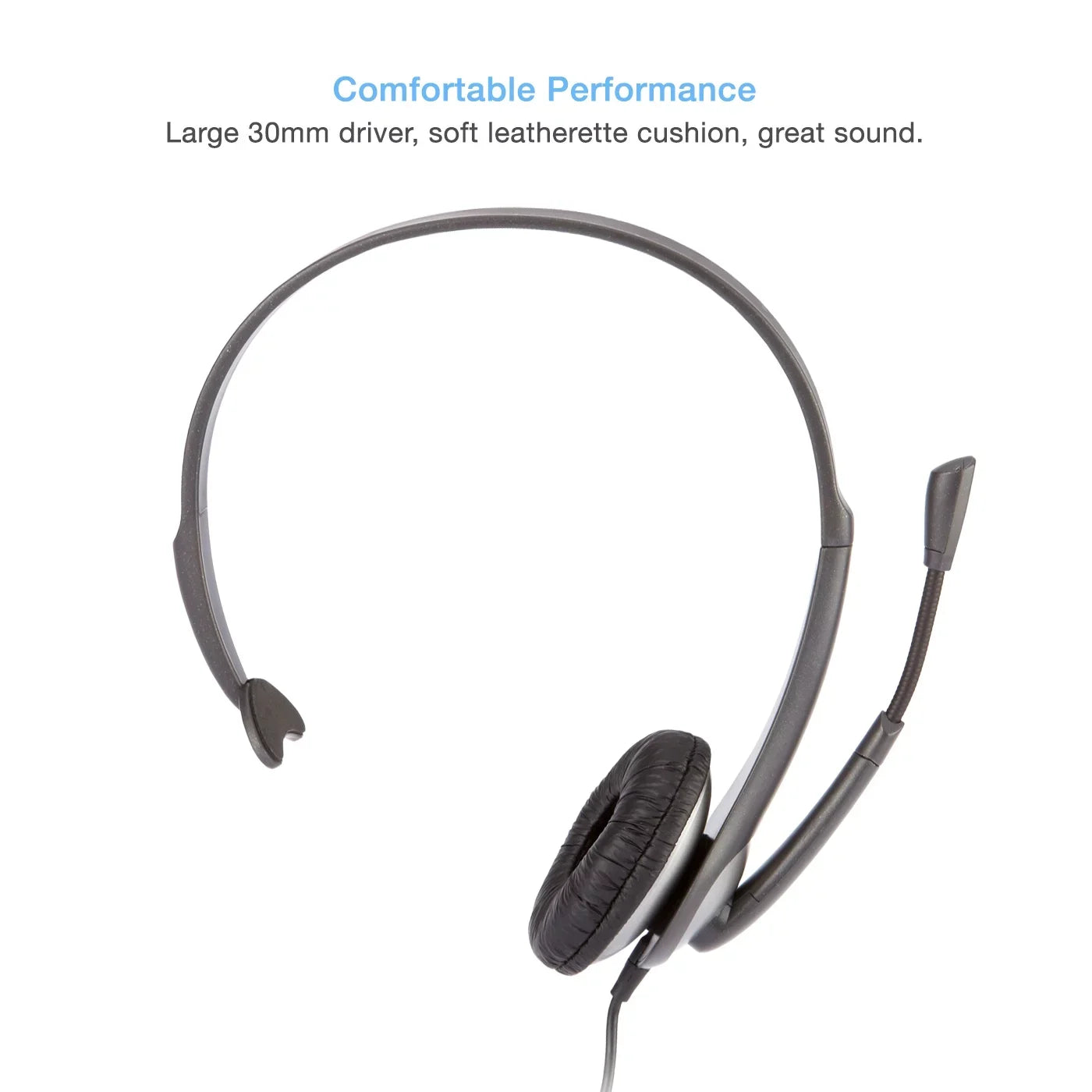 Y-Adapter & Gray Cyber Microphone w/ (AC-104) Mono Acoustics - Headset