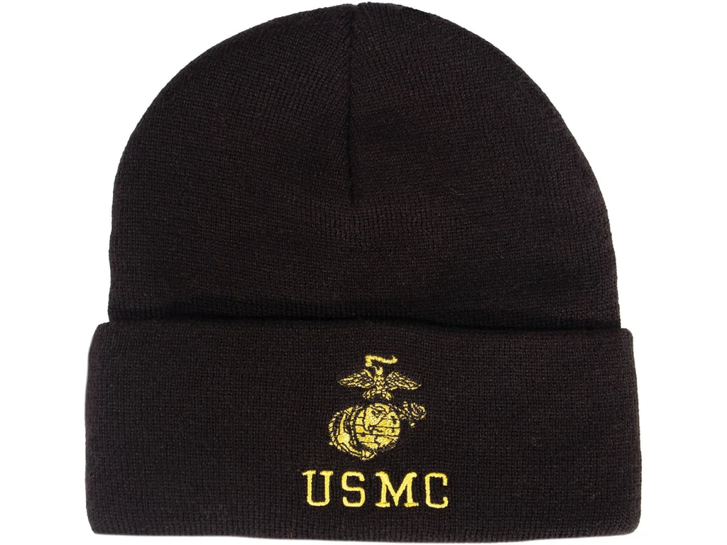 Embroidered One Gold Cap, USMC Rothco Anchor & Watch Eagle, Insignia, Globe, Siz