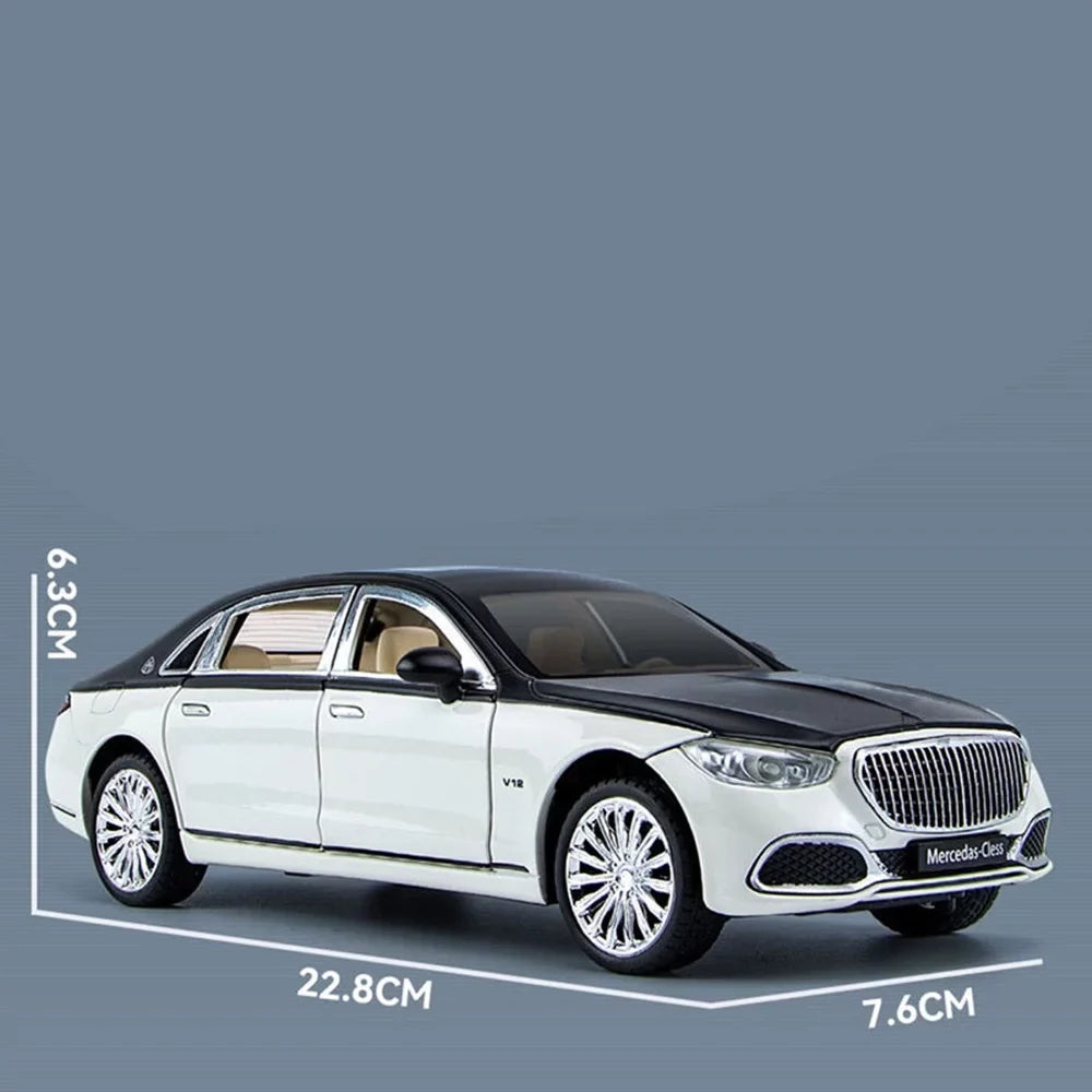 Sound Car Metal Maybach For Collection Benz 1/24 Alloy Gift S680 Model Light &