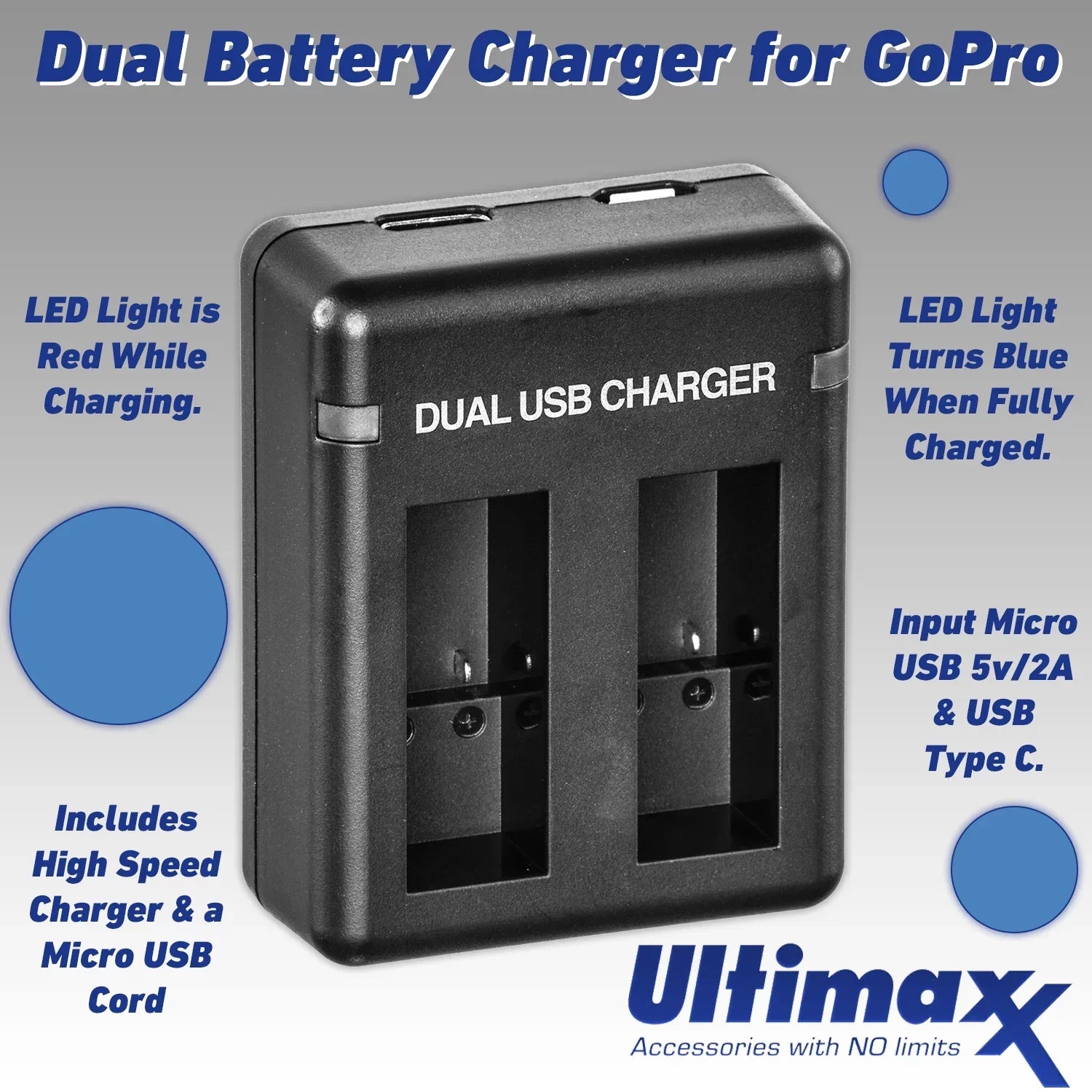 with Deluxe LED Accessory Camera (Hero GoPro Case, Underwater 10) Much with USB Light Bundle: HERO10 Bracket, Dual & Black Batteries, More 3x Resistant Water Charger, Action Replacement