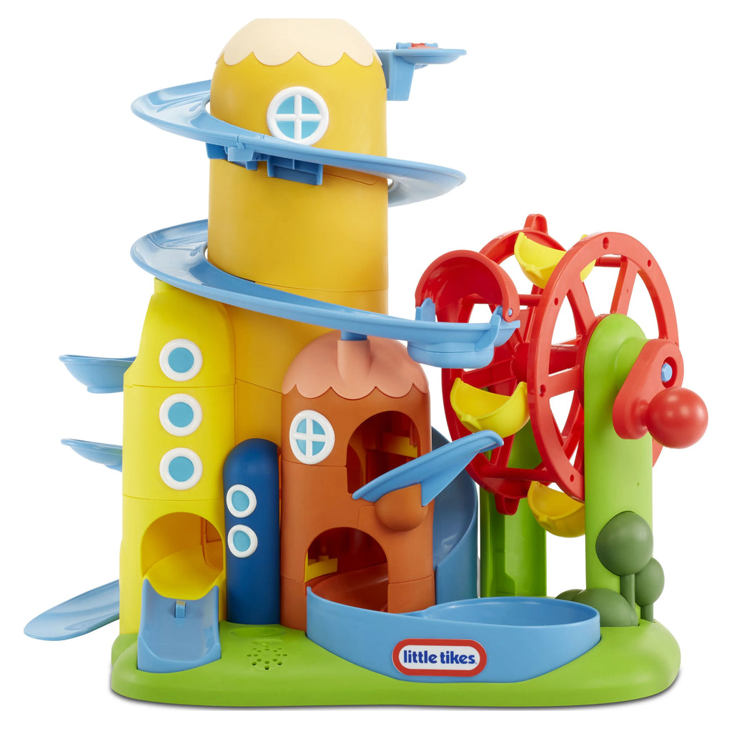 18 Months Learn Roll and Ages Little Playset Up & Play Toy Arounds Tikes Town, Toddlers Turnin' for Cars and