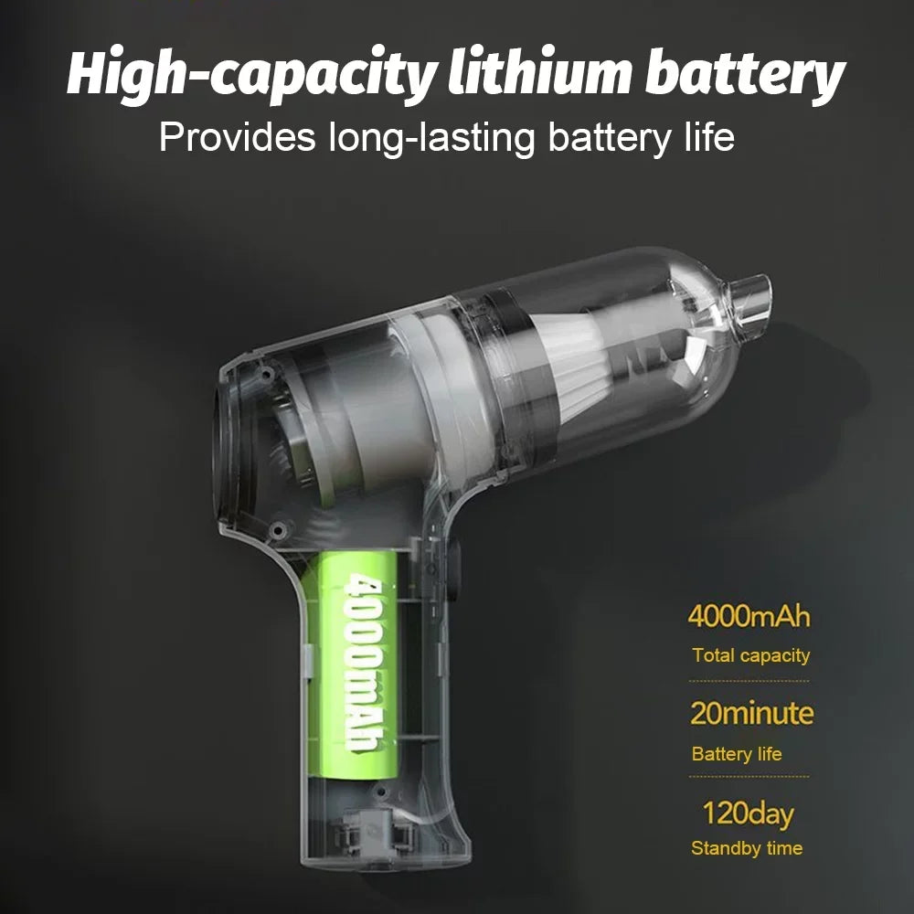 1 Suction, Mins 13000Pa Ametoys 20 3 Cleaner, Buster, Runtime HEPA Dust Filter, Strong in Handheld Cordless Vacuum