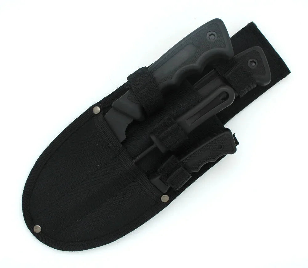 Snake Eye Duty Big Set Hunting Knife 5PC Heavy Black Tactical Game