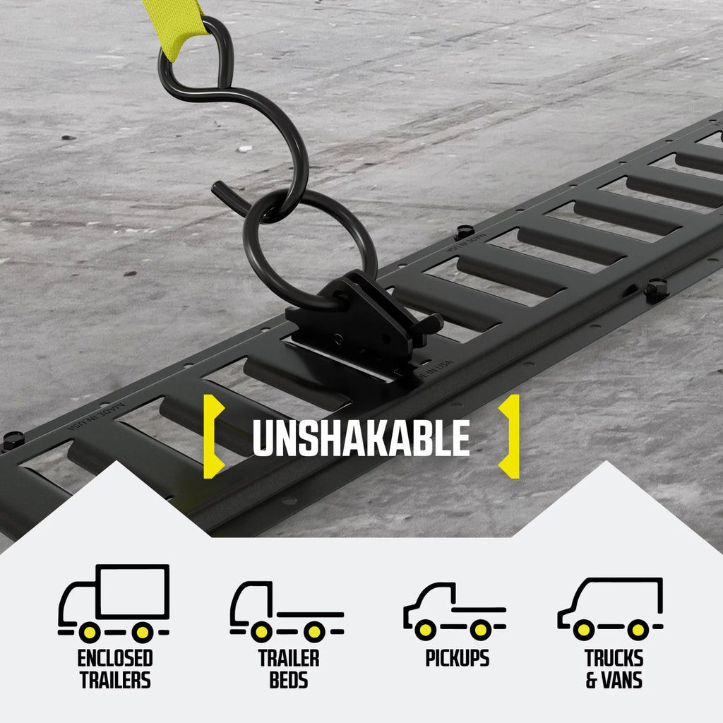 Steel, Truck, ETrack Loads Pickup" Track w/ TieDown System Cargo E Fittings, Down Rails Anchors in Ring O Van, Trailer, "20 Spring Tie E-Track Enclosed/Flatbed to Tie-Down