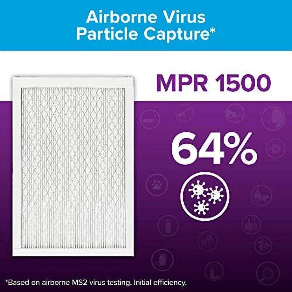 Living Air Filter, Allergen, Filtrate AC 1500, 20x24x1, MPR 6-Pack Healthy Furnace Ultra
