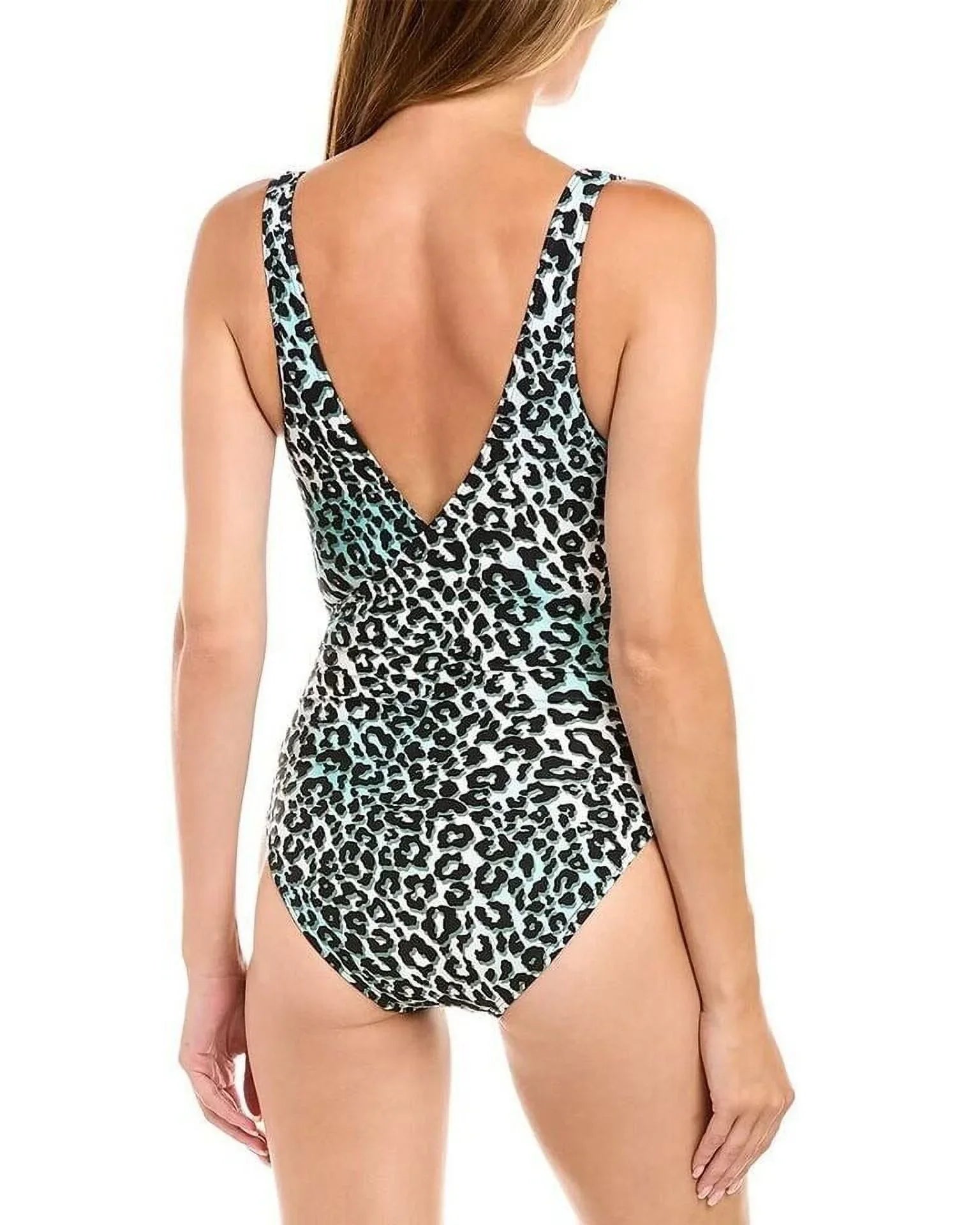 US Swimsuit, 12 Surplice Marc Valvo V-Neck One-Piece Carmen BLACK