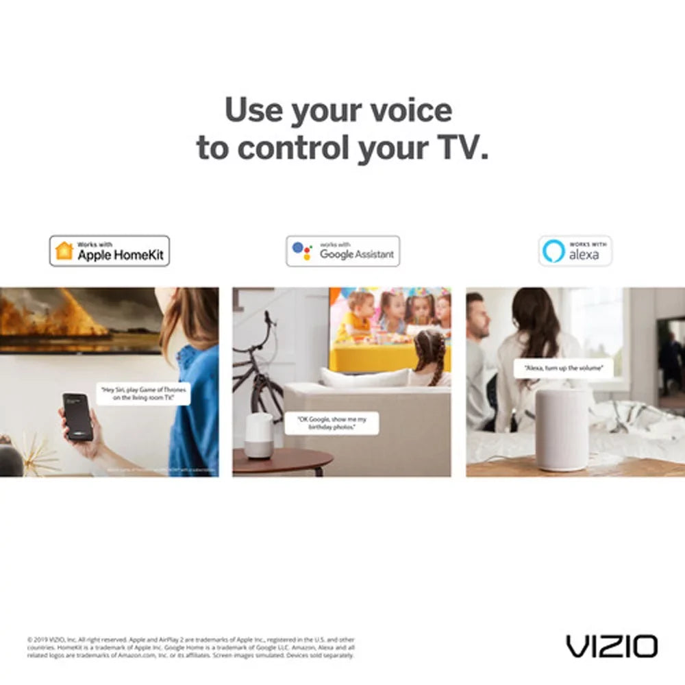 with Smart TV Adapter Deco 4K Bundle and Light inch with Vizio Gear Class D-Series 24 Of Night 6-Outlet D24f-G1 Pack HDMI 2.0 Universal 2019 2 6FT Cable Surge
