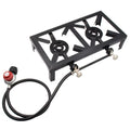Excursions Gas Cooking for Double Htovila Stove Camping Propane Cast Patio BBQ Iron (Standard), for Furnace
