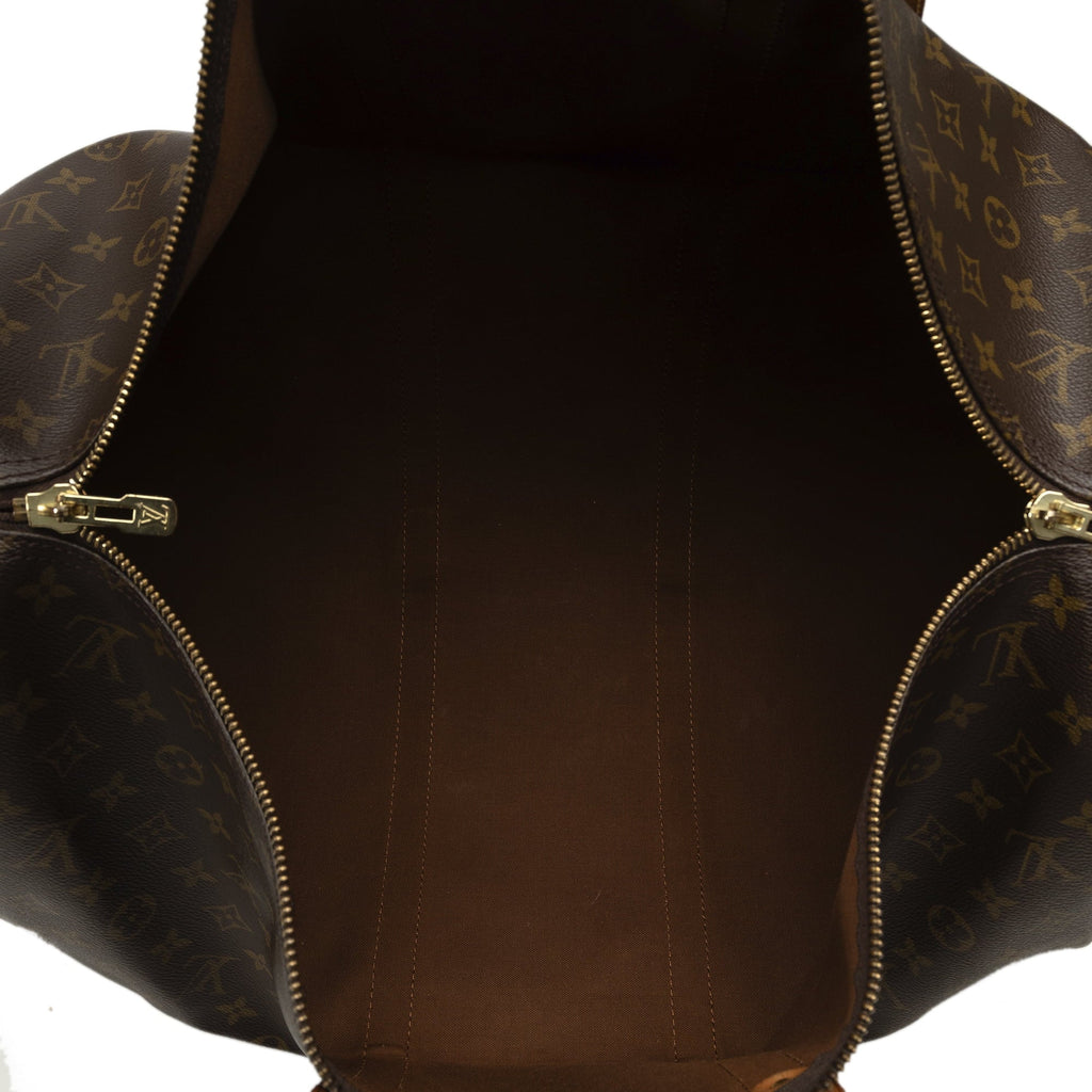 (Fair) Unisex Authenticated Louis Pre-Owned Bag Vuitton Keepall Travel Monogram Canvas Brown 55 WeekenderBag