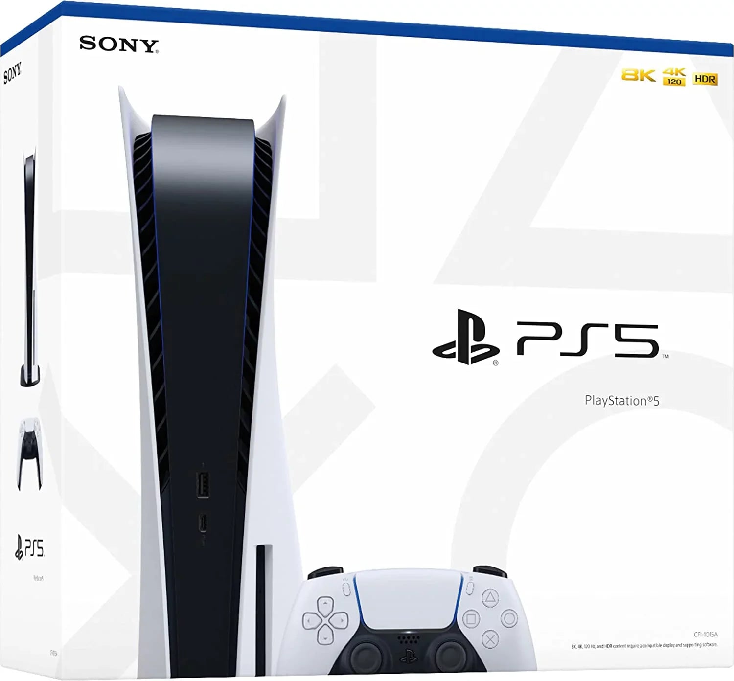 Zen Playstation Speed PS5 Console SSD, 8 UHD 16GB 6, x86-64-AMD Blu-Ray, Memory, AMD Ultra-High 4K GDDR6 RDNA, BT 825GB 5 Cores Radeon WiFi - Disc Version Sony Ethernet Gaming Ryzen CPU, 5.1,