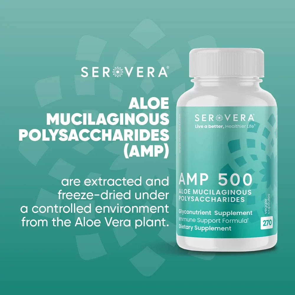 Veggie Months Support L-Glutamine-270 for 500-Immune 3 Free- Modulator Caps-Gluten Up with Supplement Supply System Health-Immune to Colon AMP Serovera