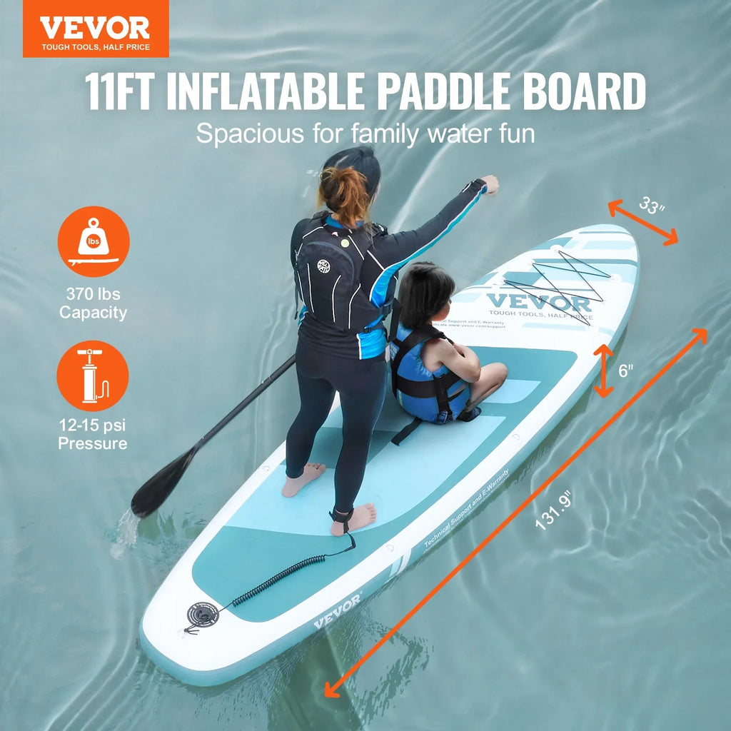 Up Inflatable Board Sup Paddle 11' SKYSHALO with Paddle Board Stand Surf Accessory