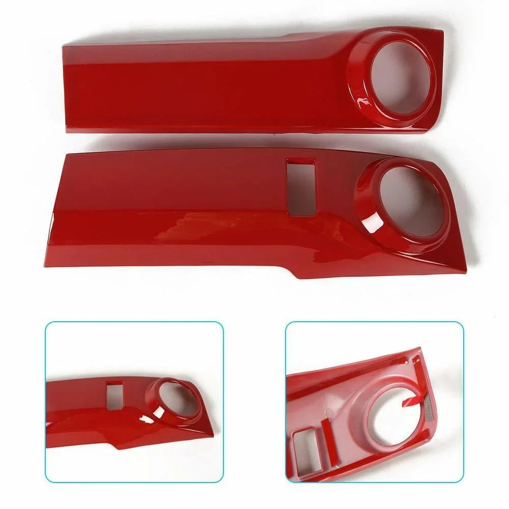 Conditioner Cover Red 2pcs Teledu Switch Console 4Runner Air Trim Decor