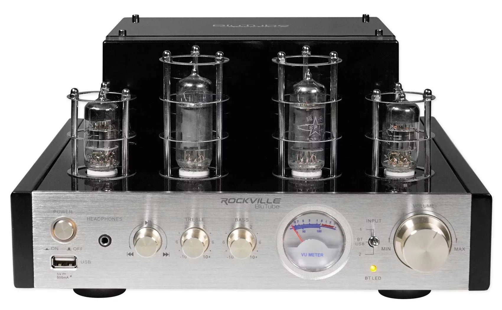 BluTube Theater Ceiling Amplifier/Home Rockville Speakers Receiver+(4) 8" Tube