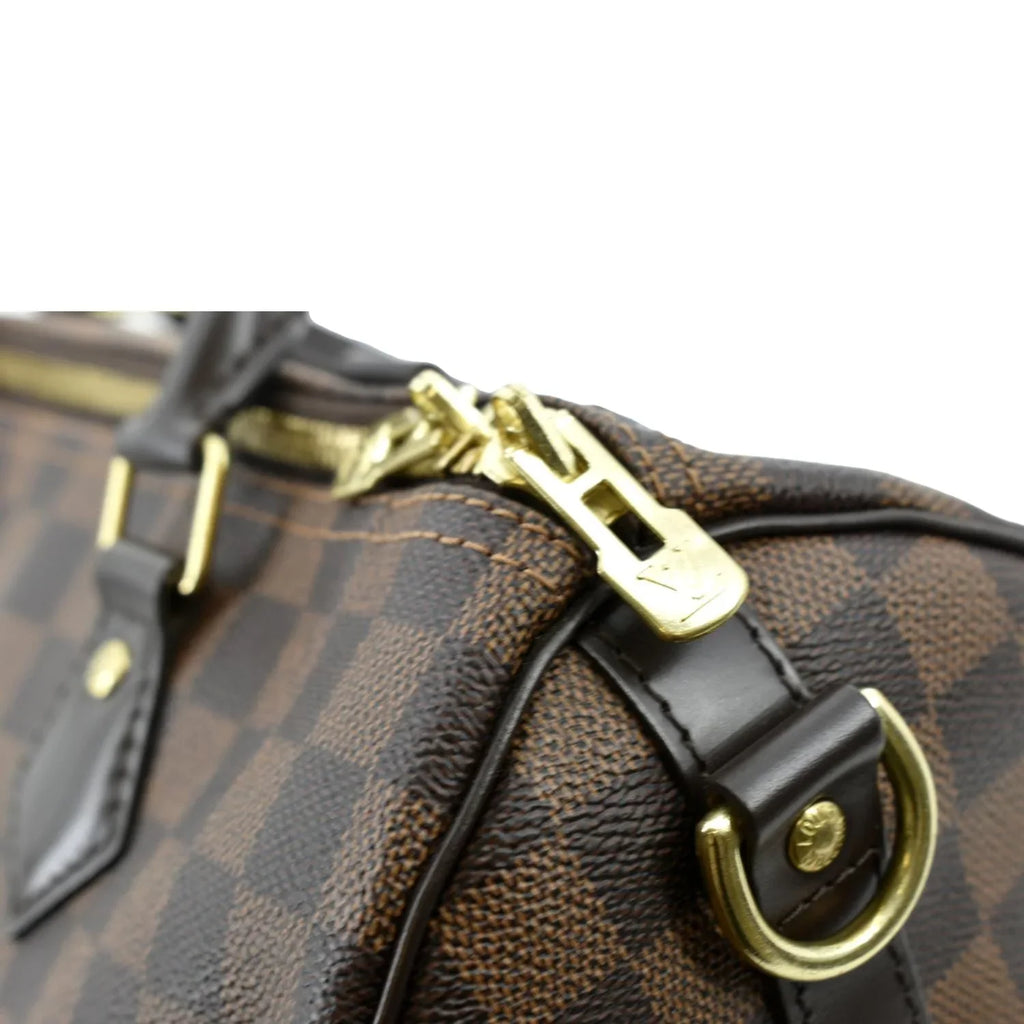 LOUIS VUITTON Damier Pre-owned Brown Ebene Shoulder 30 Speedy Bag Bandouliere