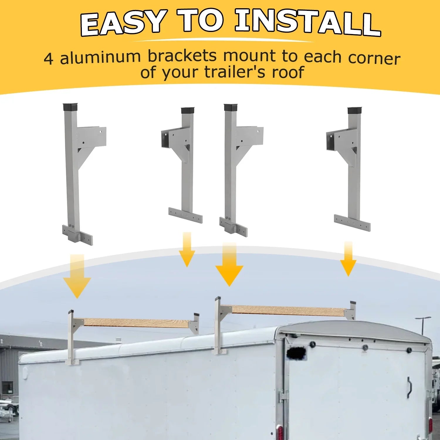 Kit Ladder Kojem Rack Adjustable Vans Roof Trailers Cargo Bracket for Enclosed