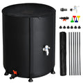 Collector Barrel Tank 50 Spigot Water Rain with Filter Black Portable Gallon