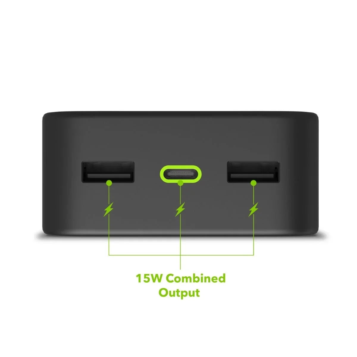 mophie Fast Large 20W XL USB-C 2023 (1) mAh Internal and Port, Travel-Friendly - (2) Battery, Charging PD USB-A Bank Input/Output Ports Power 20,000 Powerstation