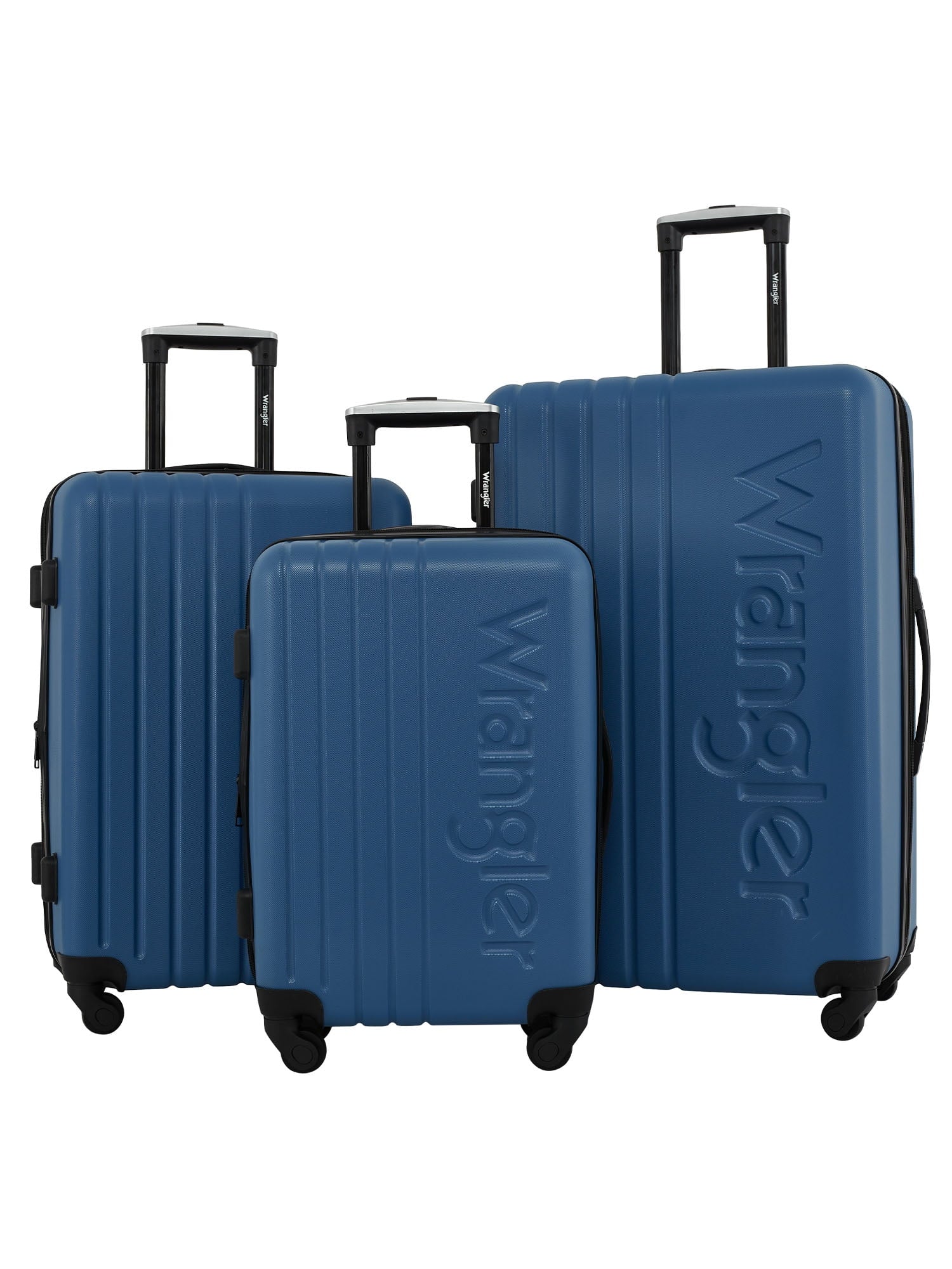 Upright Set, Luggage Wrangler Blue Expandable Rolling Vallarta Travel 3pc.