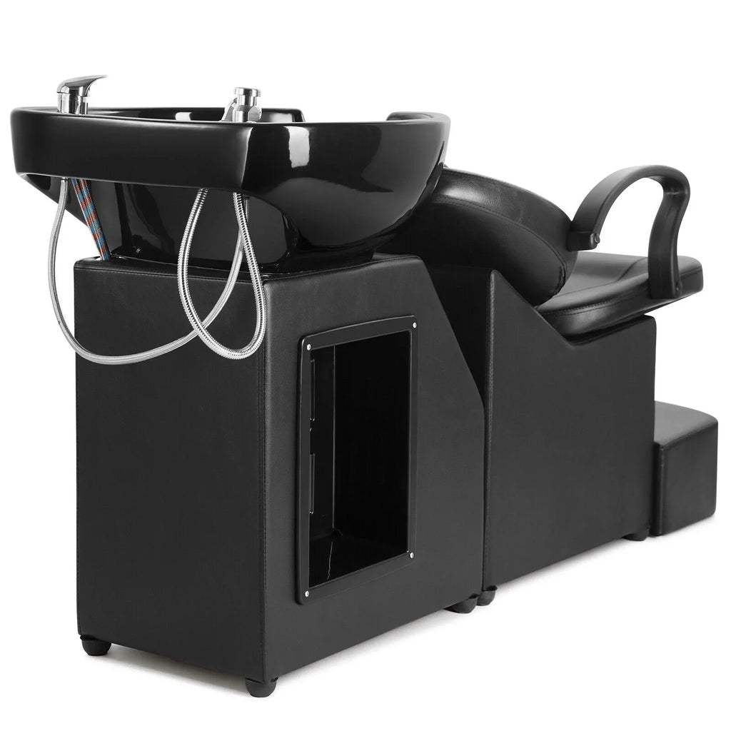 Spa hand Black w/Ceramic Pedal Bowl,Sink, Chair Foot Beauty Backwash Barber Artist Shampoo Salon