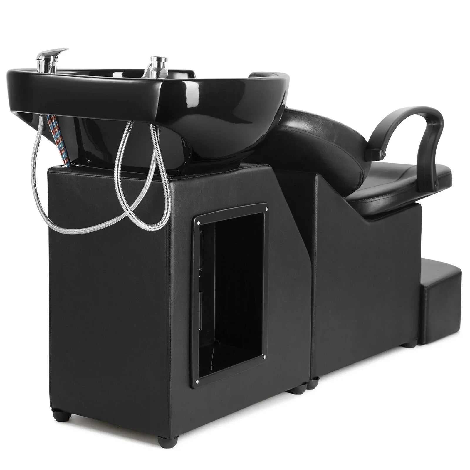 Spa hand Black w/Ceramic Pedal Bowl,Sink, Chair Foot Beauty Backwash Barber Artist Shampoo Salon