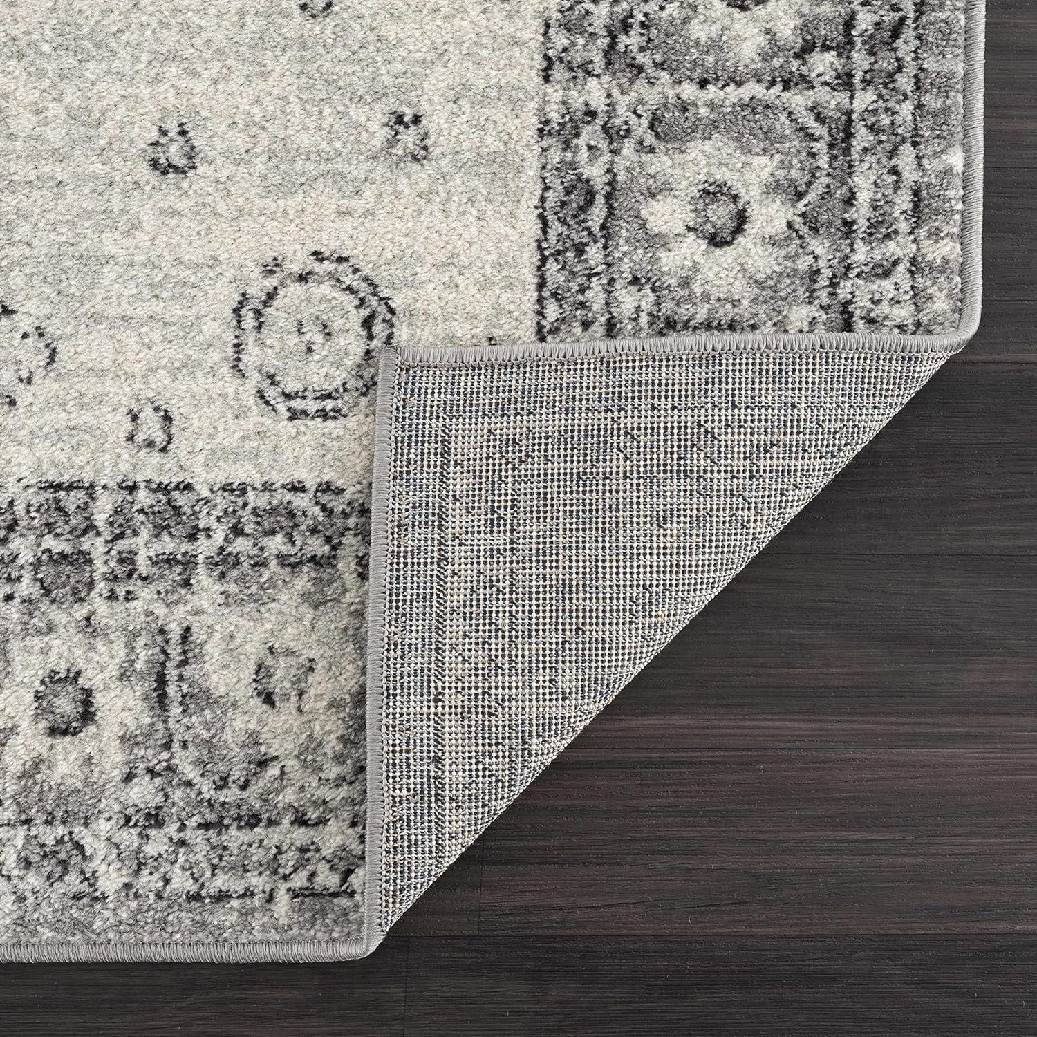 Persian Boho Collection Distressed 7'10" Grey, Traditional - Living Medallion Goksun - Beige - Pattern Vintage X Marash Bedroom, Indoor Rug - Room, Area 10' Oriental