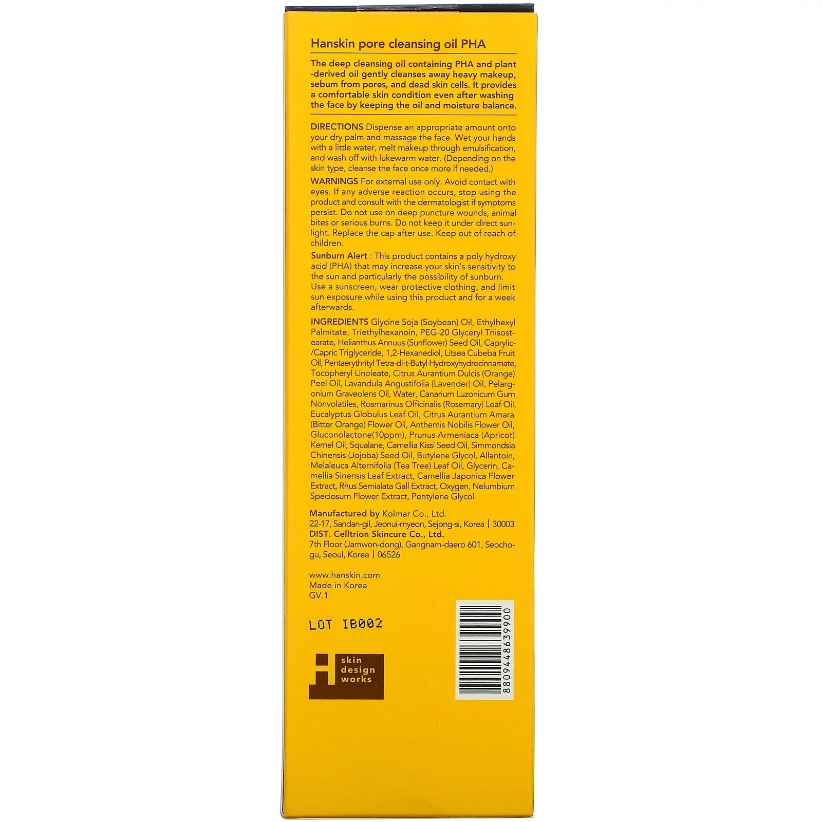10.14 (300 oz Hanskin Pore PHA, Cleansing fl ml), Oil,