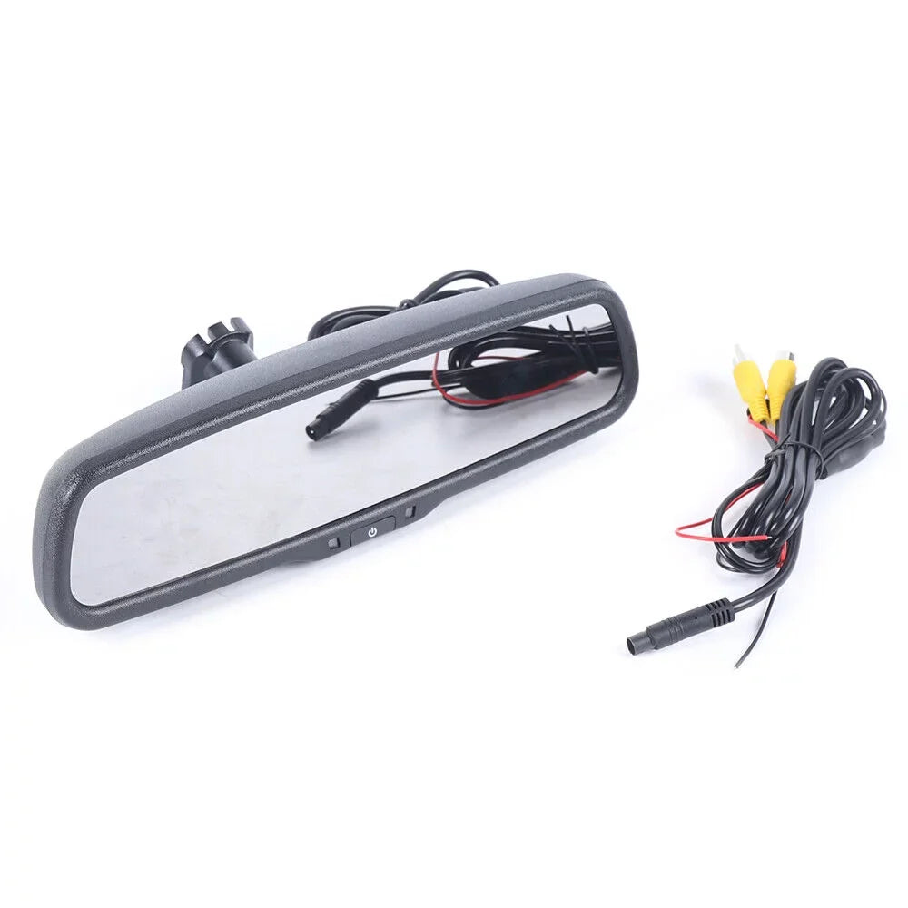 Bracket 4.3'' with Mirror Backup Electronic TFT Monitor Car Camera Parking View Miumaeov LCD For Reverse Rear