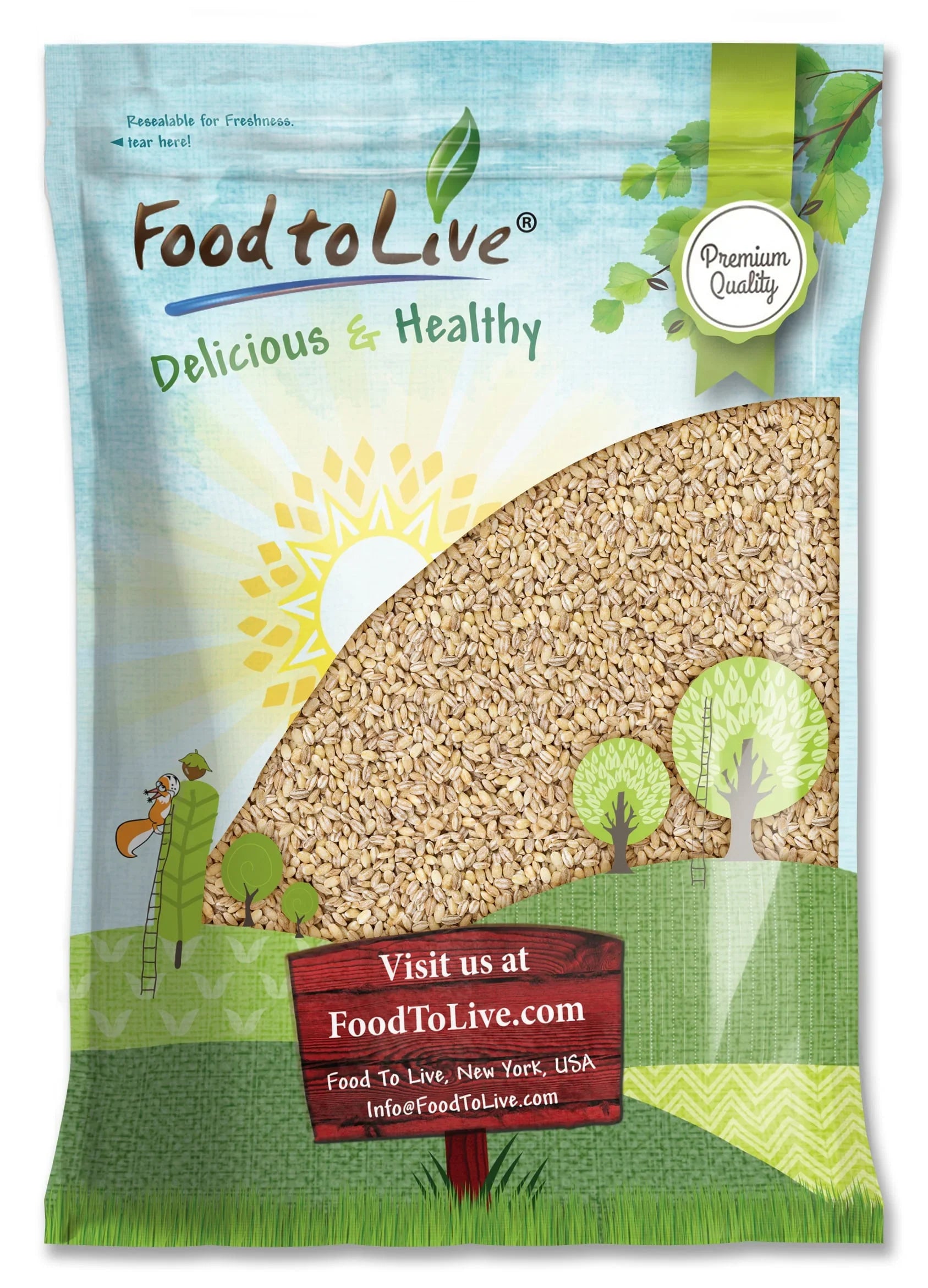 Vegan, Pearled Pounds Live by Raw 15 — Food to — Barley, Kosher,