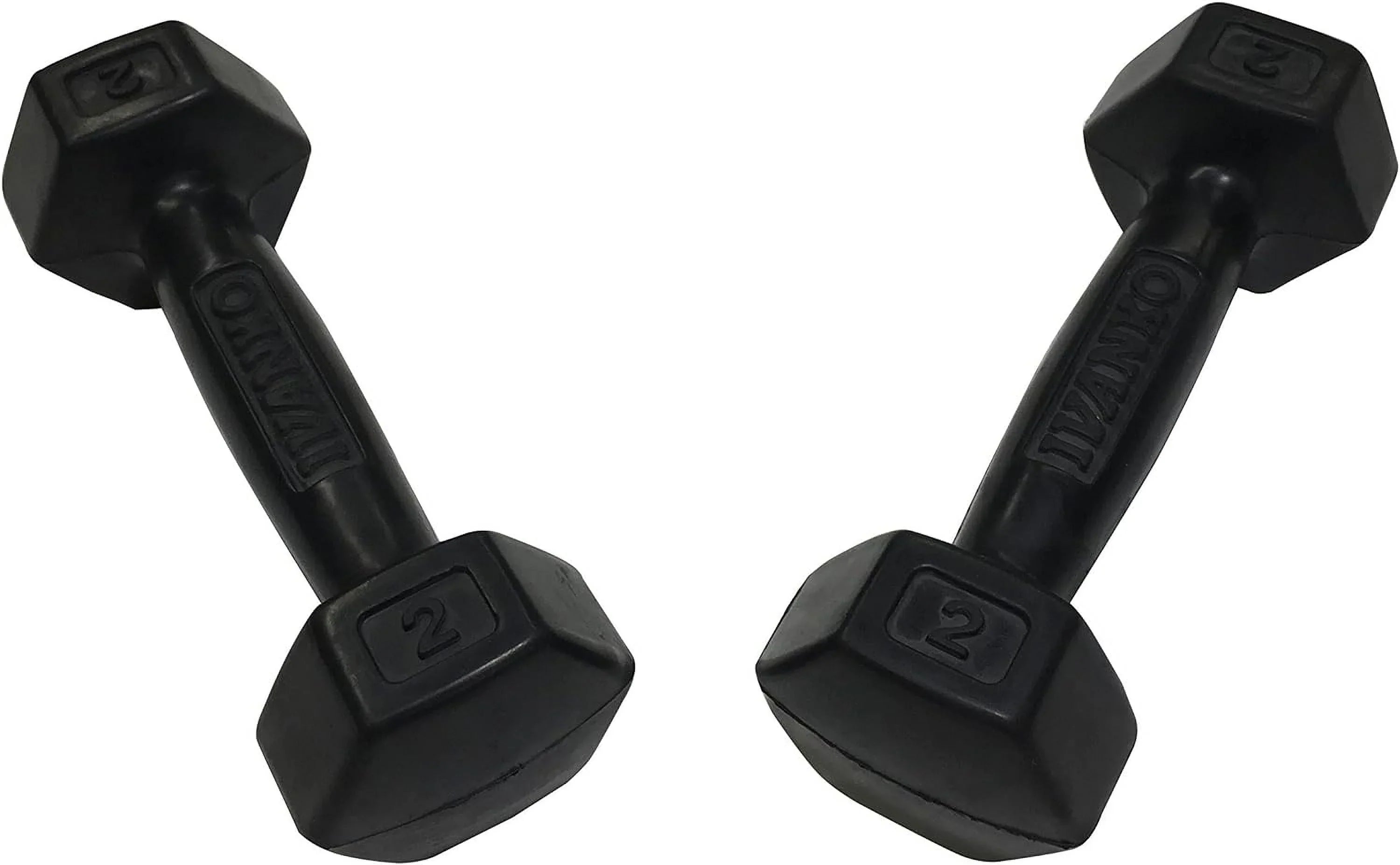 (PAIR) Rubber Lbs 2 Dumbbells,