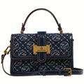 Classic Series Bag For Blue Small MICHROE - Women Messenger Klein Purse Retro Square Fashion Texture Pattern Bag