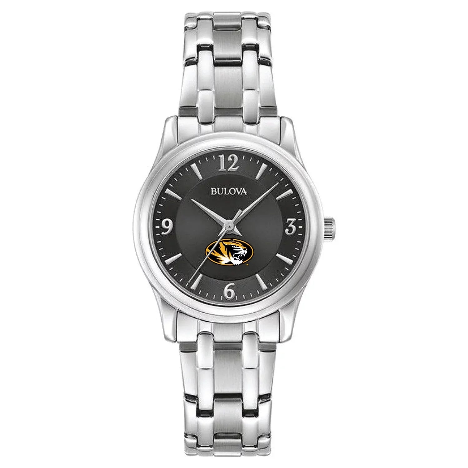 Corporate Missouri Collection Women's Tigers Black Watch Stainless Bulova Steel