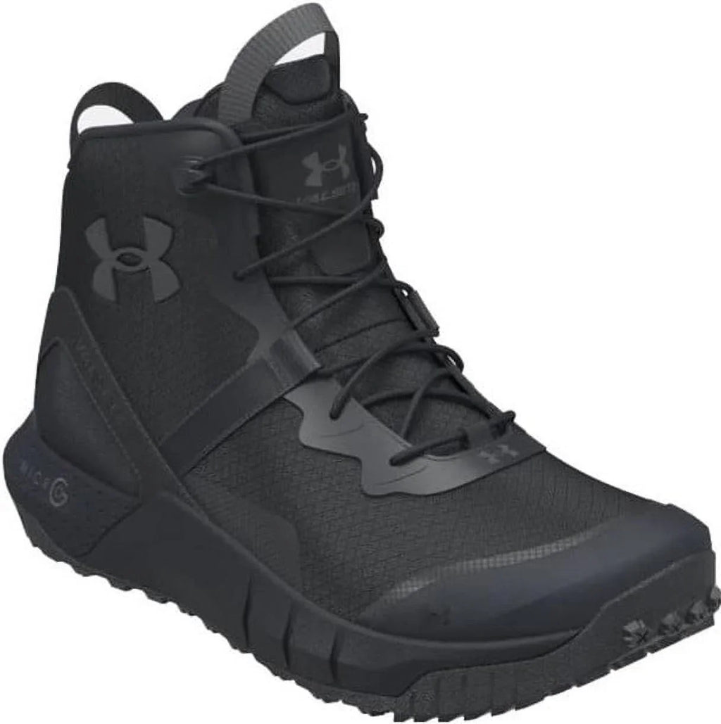 Armour Tactical Gray, (2E) G Micro Valsetz Under Wide Mid Boots, Black/Pitch 9W