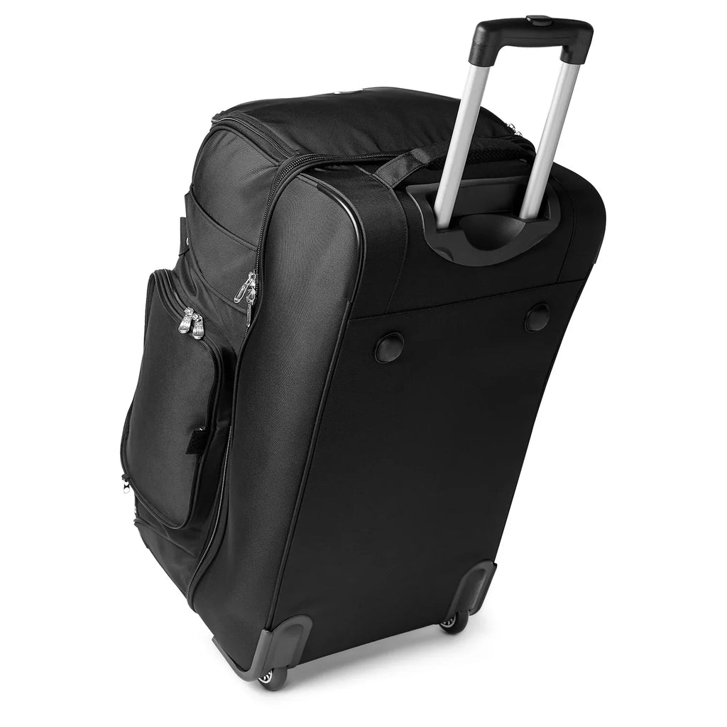 27'' 2-Wheel Rolling Duffel Bottom Buckeyes Ohio Drop Black Bag MOJO State